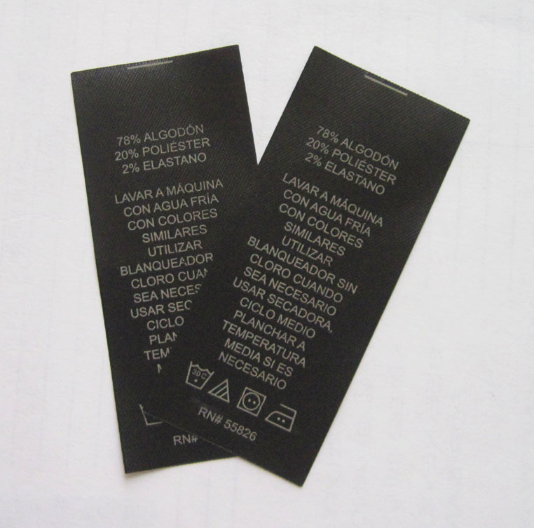 Custom Printed Care Labels